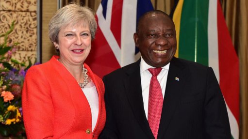 Ramaphosa, May all smiles as they commit to closer partnership between SA, UK