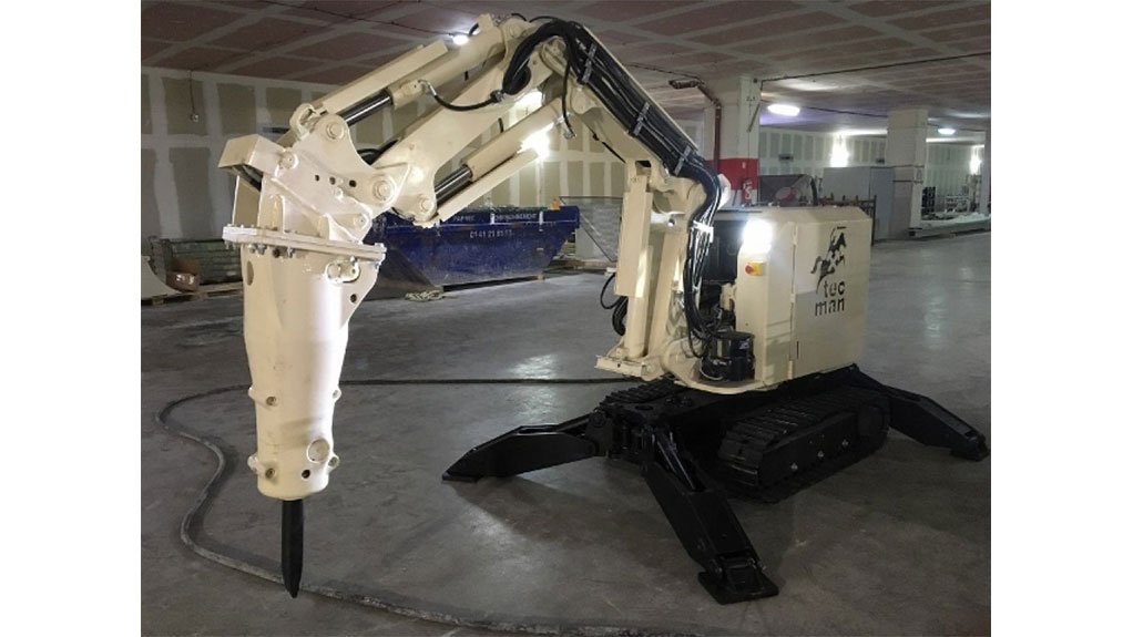  	ROCK ROBOT The new RocBot heavy-duty mining robot is the only robot that has been designed specifically for a mine operation and has a tool carrying capacity of up to 950 kg