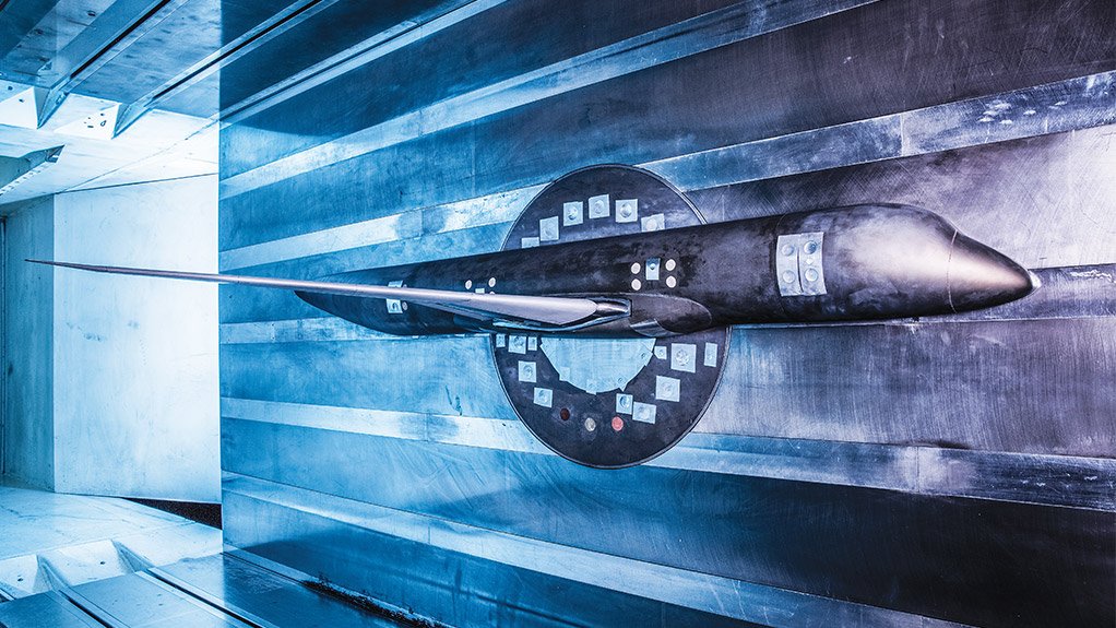  	MATURE WORLD-CLASS CAPABILITY A half-model of an airliner inside one of the CSIR’s wind tunnels