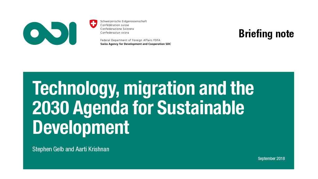 Technology, migration and the 2030 Agenda for Sustainable Development