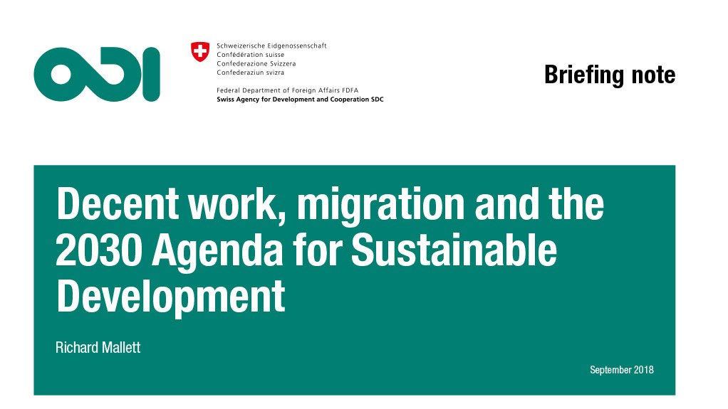 Decent work, migration and the 2030 Agenda for Sustainable Development