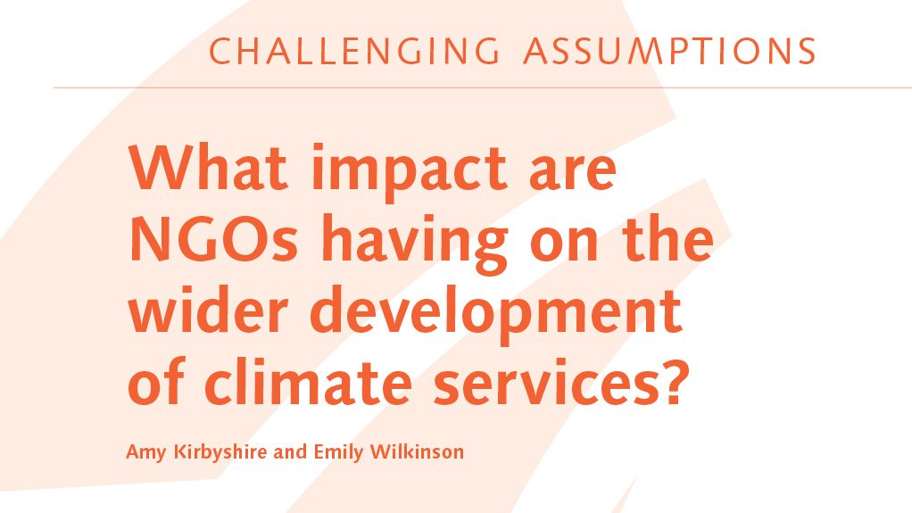 What impact are NGOs having on the wider development of climate services?