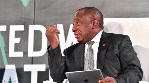 SA: President Cyril Ramaphosa, addressing the delegates at the Jobs Summit, Gallagher Estate (04/10/2018) 