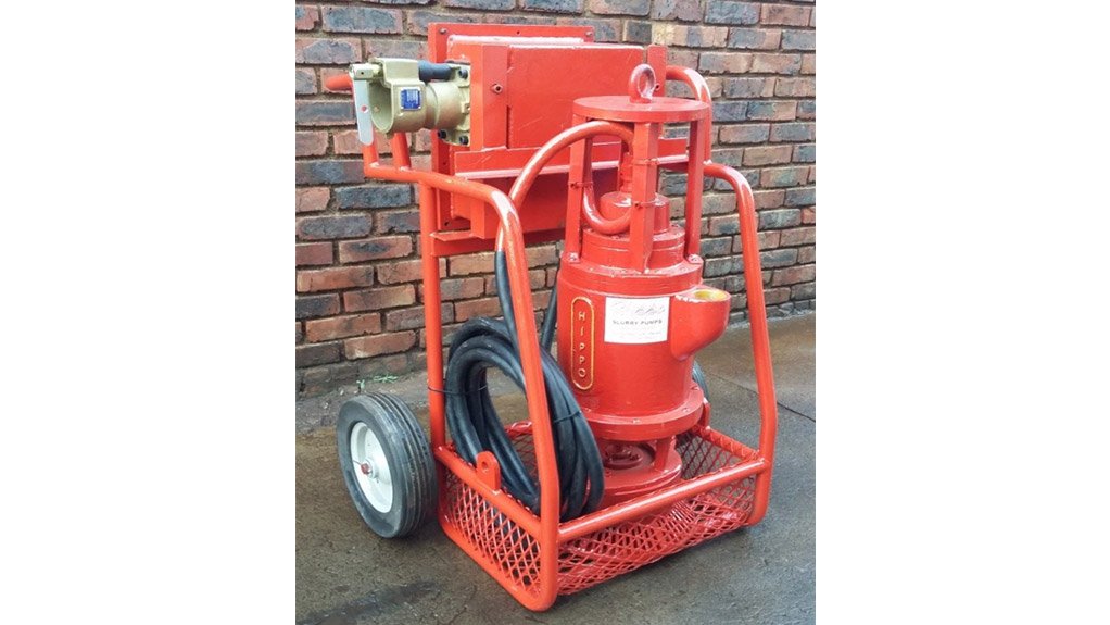 The trolley mounted HIPPO Flameproof Submersible Slurry Pump System®