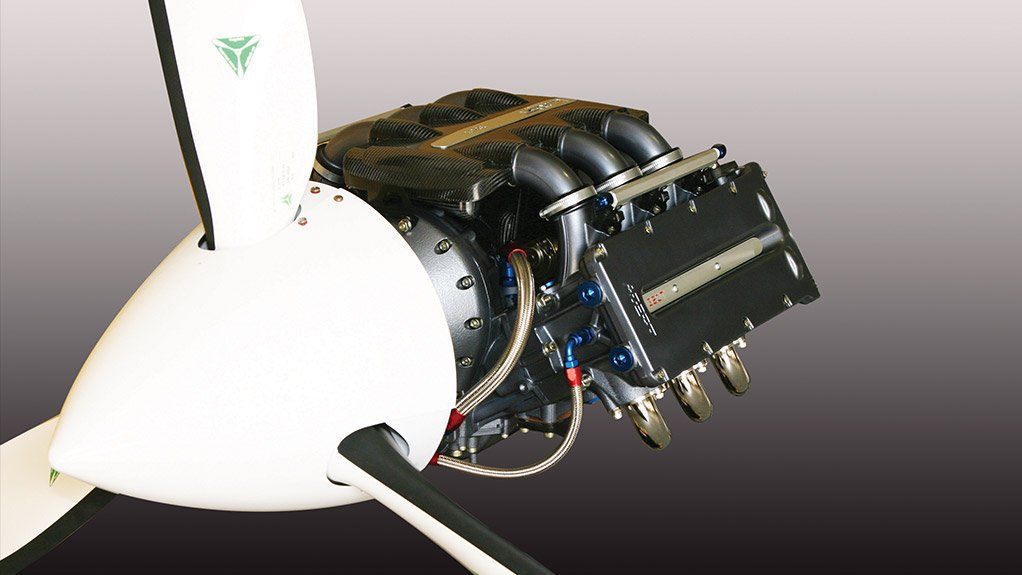 LOCAL ACHIEVEMENT Durban-based Adept Airmotive’s 320T piston engine for general aviation (light) aircraft