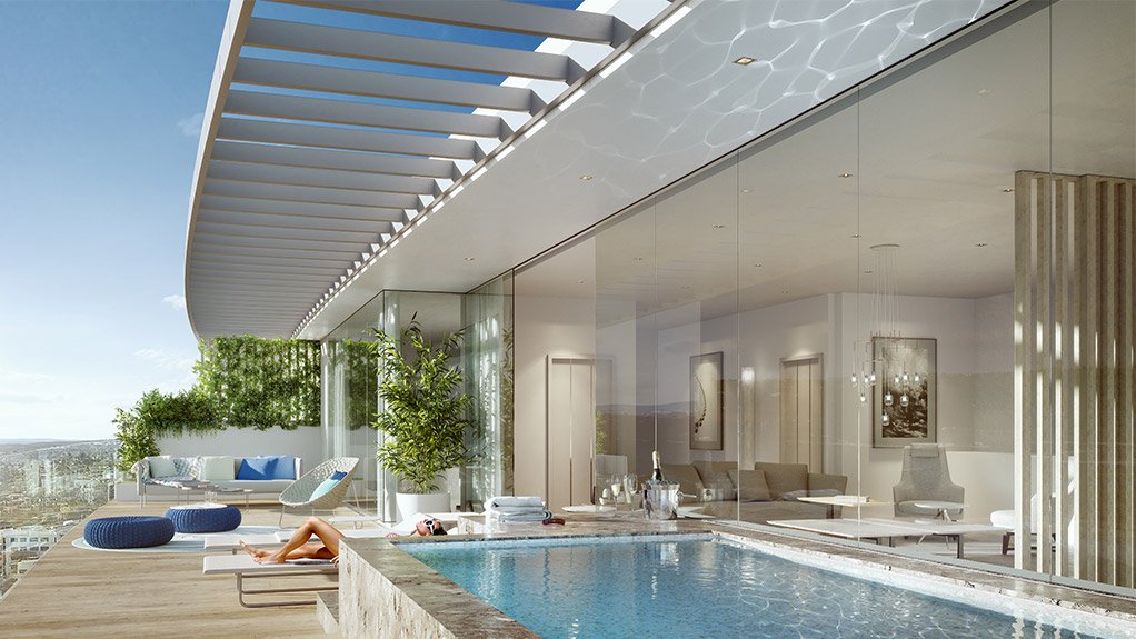 Artist's impression of the Ellipse Waterfall penthouse exterior