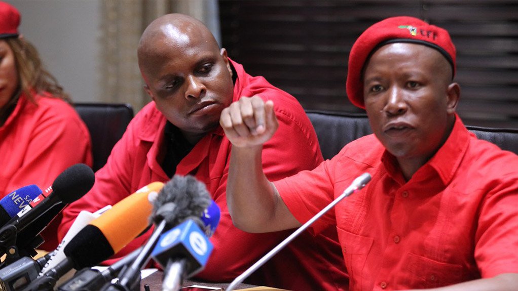 EFF deputy president Floyd Shivambu & president Julius Malema