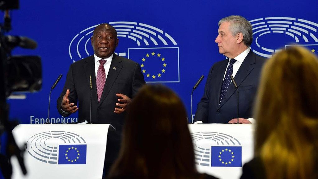 President Cyril Ramaphosa & European Parliament President Antonio Tajani