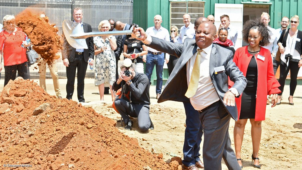 Johannesburg mayor Herman Mashaba at the Jewel City sod turning 