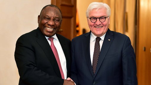  German President in Cape Town to meet Ramaphosa