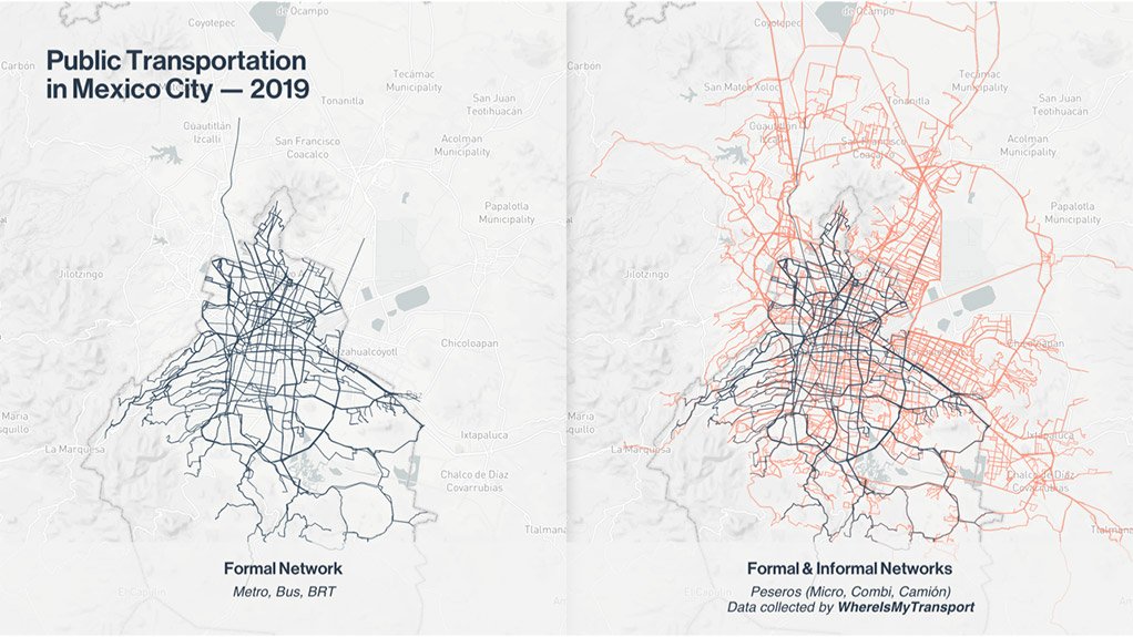 Data collected by WhereIsMyTransport in Mexico City