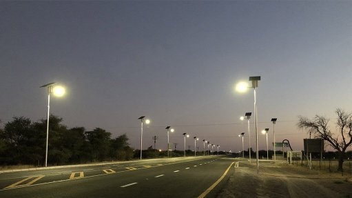  	ILLUMINATING The solar installation at the Black Rock mine has made the intersections leading to the mine more visible and safer 