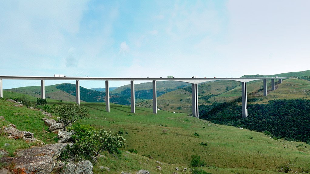 An artist's impression of the proposed Mtentu bridge