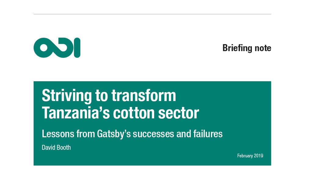 Striving to transform Tanzania’s cotton sector
