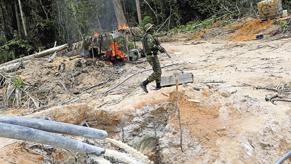TAKING FIRE TO ILLEGAL MINING: