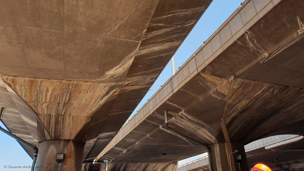 Damages to the underside of the Selby section of the M2 bridge