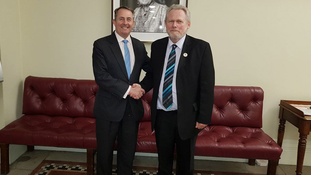 Dr Liam Fox (left) meets Dr Rob Davies (right), in London