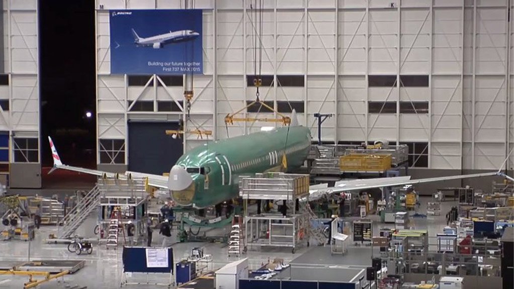 One of Comair’s 737 MAX 8s being assembled by Boeing