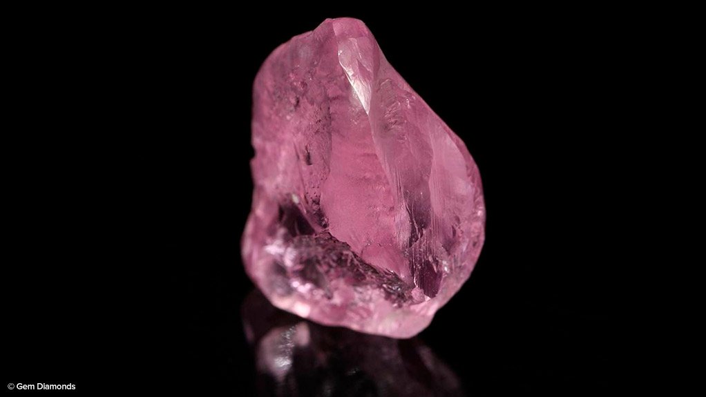 Gem Diamonds recovered a 13.3ct pink diamond from its Lesotho mine