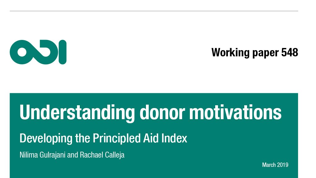 The Principled Aid Index: understanding donor motivations