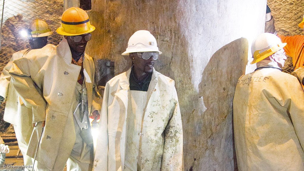 JOBS AT RISK? South African platinum mine employees