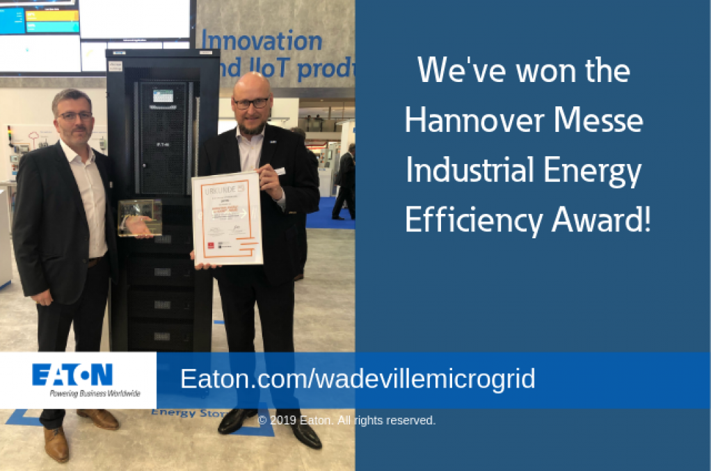 Eaton wins international Industrial Energy Efficiency Award