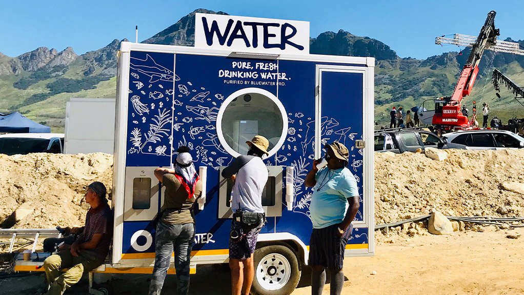 SUCCESSFUL DEBUT
The Bluewater Trailer mobile water station has been successfully piloted on the set of the 'Raised by Wolves' television series 