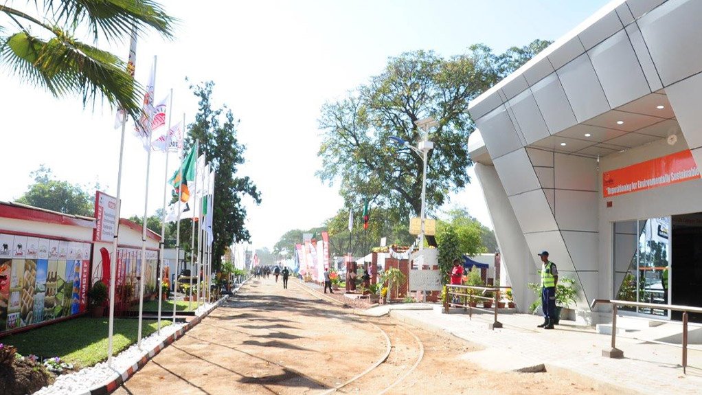 SHOWGROUNDS
CAMINEX 2018 A visual of main concourse of the Showgrounds - Stand on immediate right is Zambia Chamber of Mines
