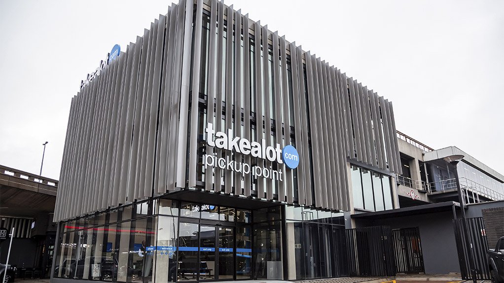 Façade of the Takealot Pickup Point at the New Road off-ramp in Midrand 
