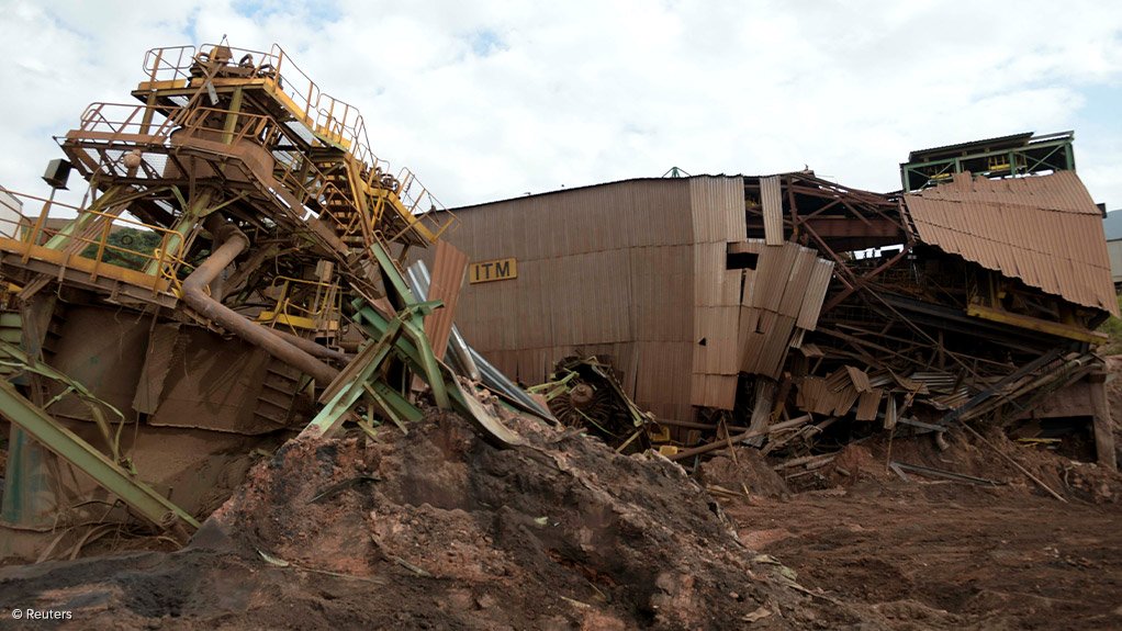 TRAIL OF DESTRUCTION Wrecked mine plant and facilities at the Córrego do Feijão mine
