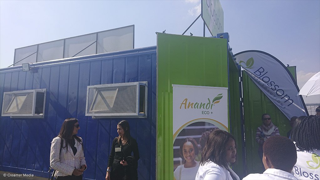 Blossom Care Solutions in its container at the YES hub in Tembisa