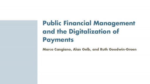 Public Financial Management and the Digitalization of Payments