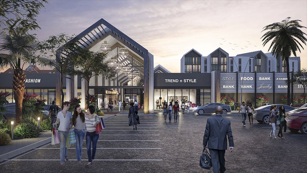 An artist's impression of the entrance area of the upgraded retail area at Boardwalk Casino and Entertainment World