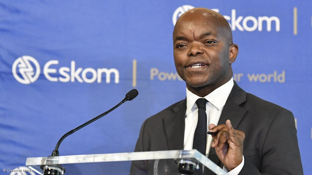 Outgoing Eskom CEO Phakamani Hadebe