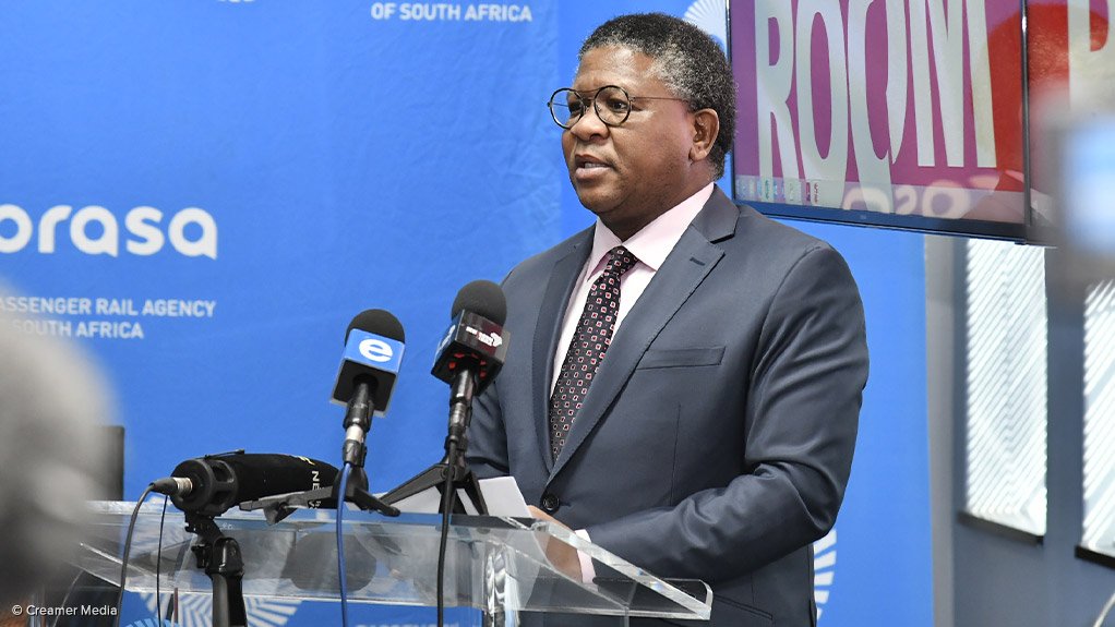 Transport Minister Fikile Mbalula during the launch of the War Room
