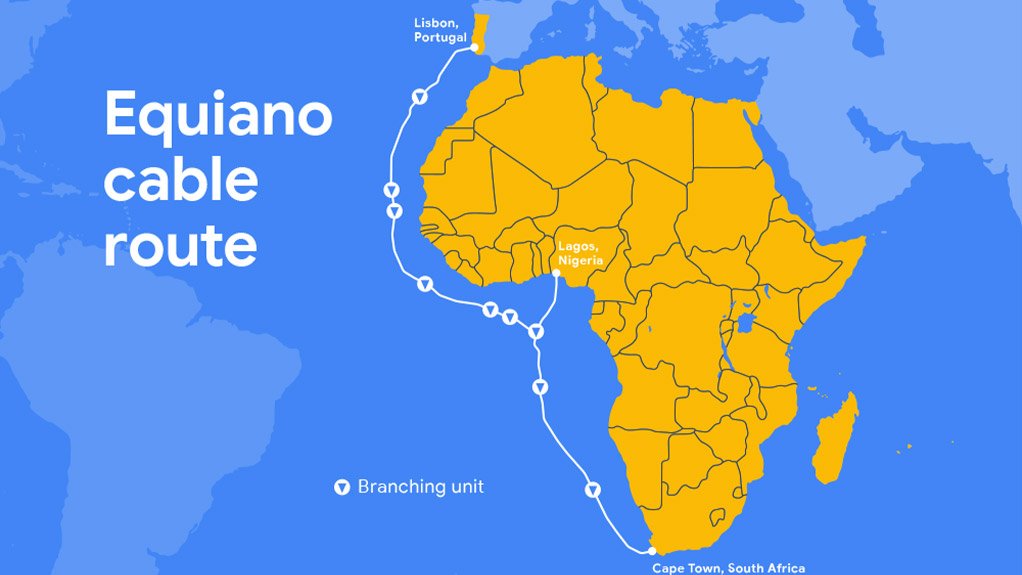 Equiano subsea cable, Portugal and South Africa