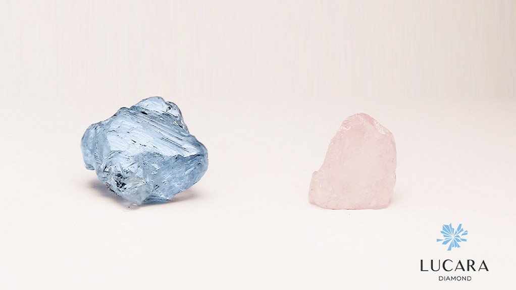 Lucara recovers gem-quality blue, pink diamonds at Karowe