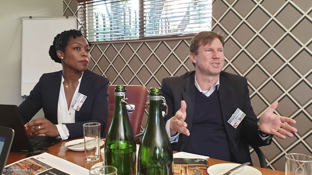 PwC partner and the report’s project leader Luyanda Mngadi (left) and PwC Africa energy utilities and resources leader Andries Rossouw (right) at the launch of the report