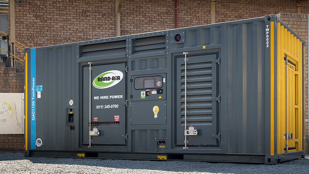 PRESSED FOR TIME Rand-Air's compressors are supplied to mines for unexpected shutdowns saving time and money