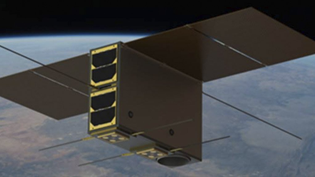 A computer-generated image of a 6U-Nanosatellite designed by SCS