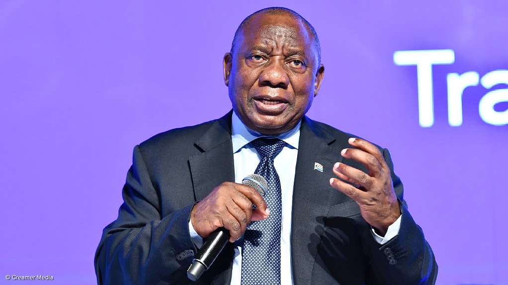 President Cyril Ramaphosa speaking at the inaugural Business Economic Indaba in 2019 
