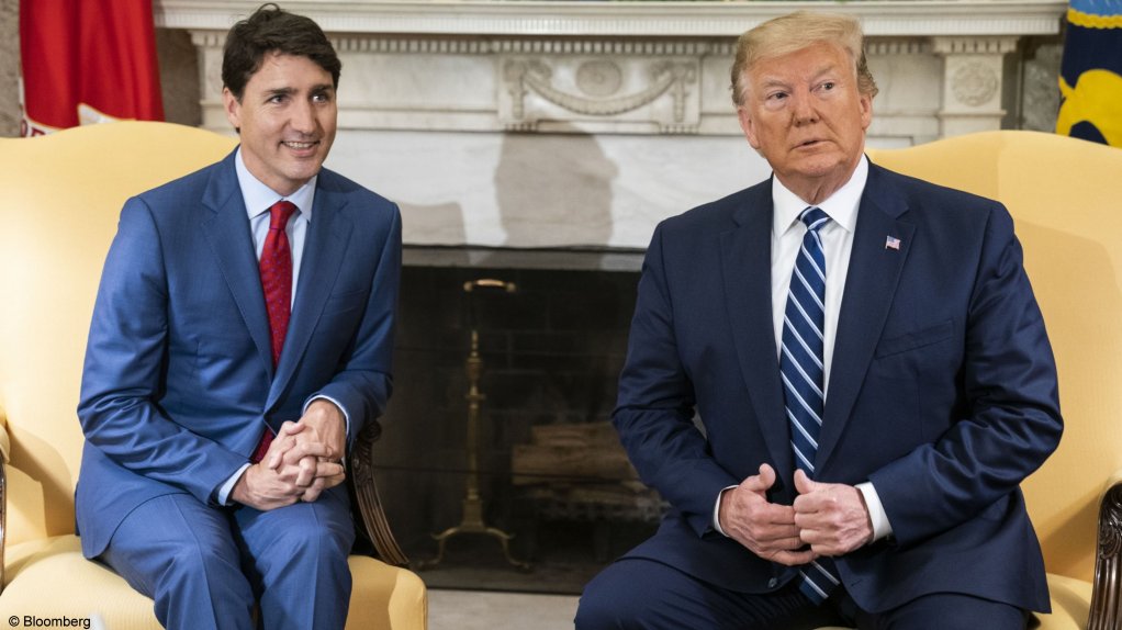 Canadian Prime Minister Justin Trudeau and US President Donald Trump.