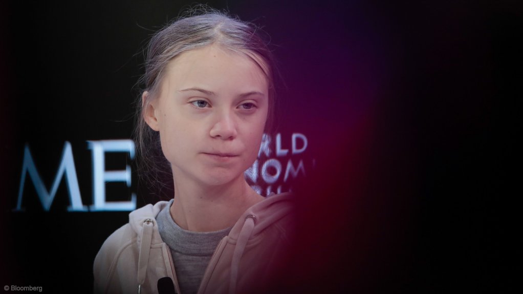 Climate activist Greta Thunberg at the WEF in Davos this week.