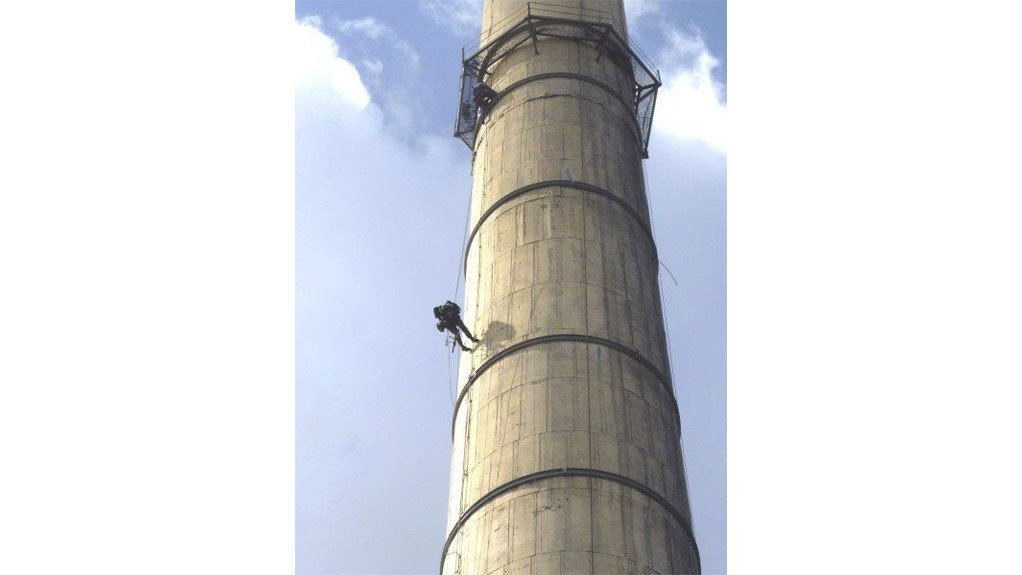 Skyriders assists consulting engineer with smokestack inspection