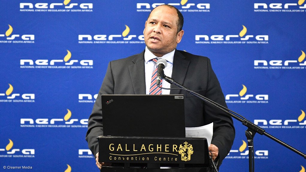 Eskom CFO Calib Cassim speaking at a Nersa hearing