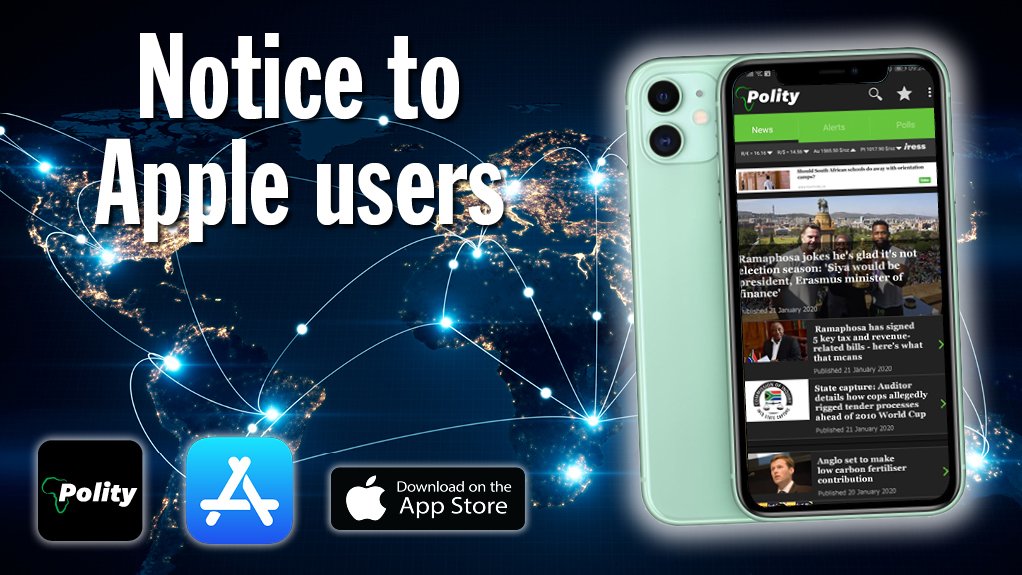 Important notice to users of the Apple App versions of Polity, Mining Weekly and Engineering News