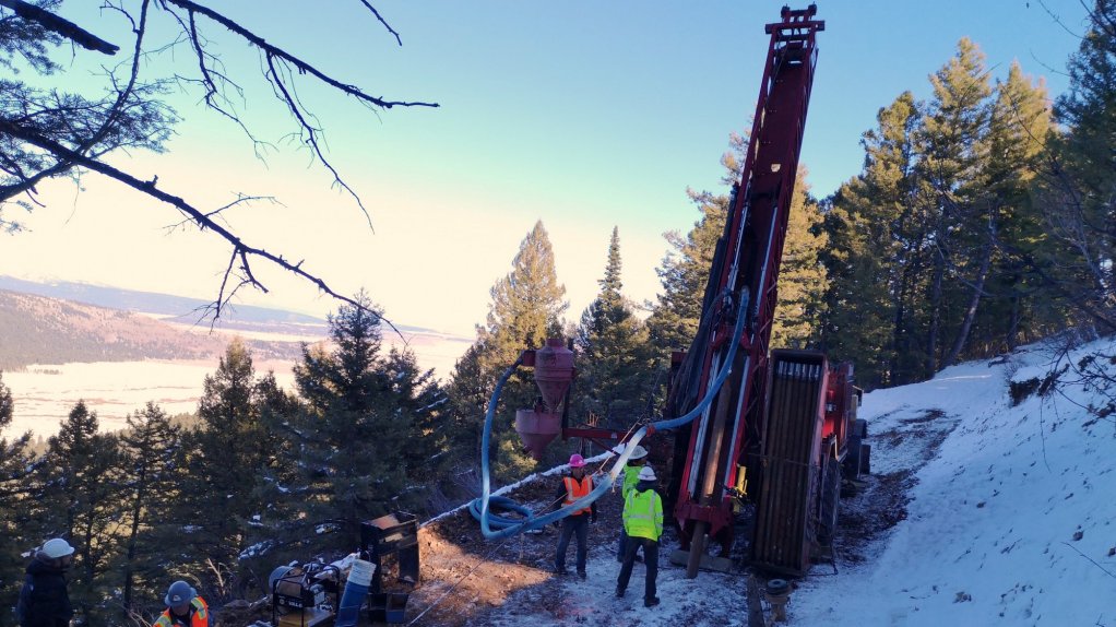 Drilling at the Kilgore project, in Idaho, US.