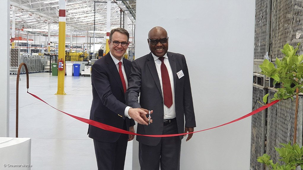 Bosal International chairperson Karel Bos and Trade and Industry Deputy Minister Fikile Majola