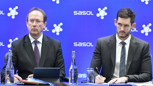 Sasol CEO Fleetwood Grobler (left) and CFO Paul Victor