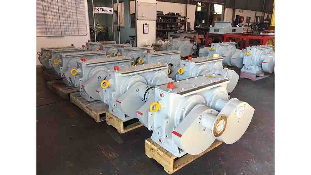 A batch of Kwatani manufactured gearboxes complete and awaiting dispatch